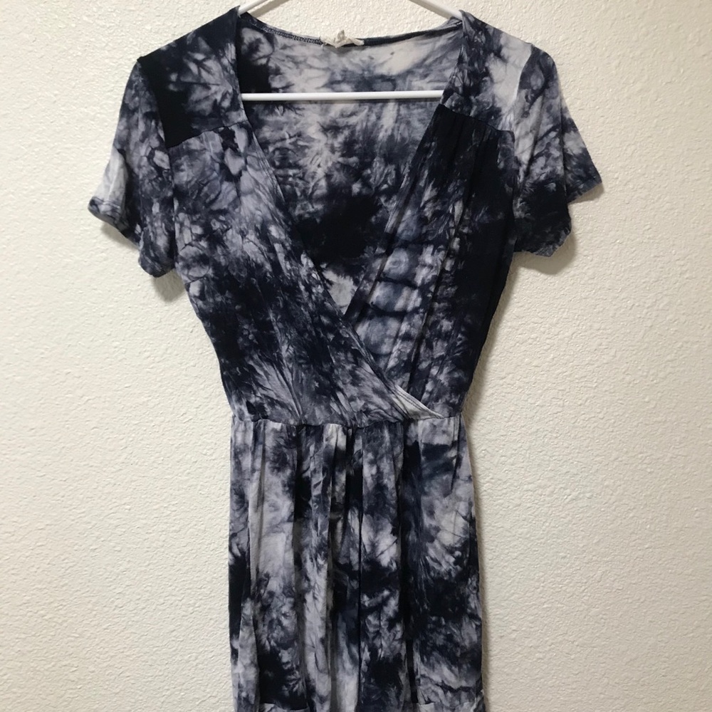 Tye Dye Blue Shorts Romper